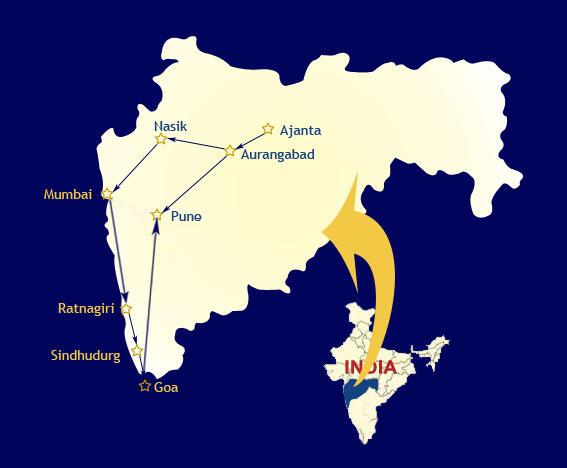 Deccan Odyssey Route Map